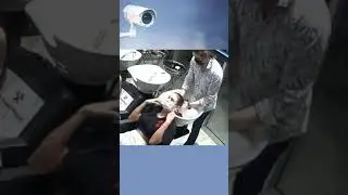 Restless girl enraged a stylist in a beauty salon