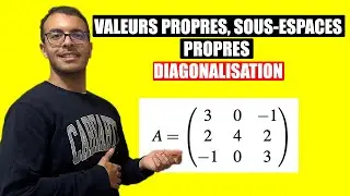 Valeurs propres, vecteurs propres, sous espaces propres et diagonalisation