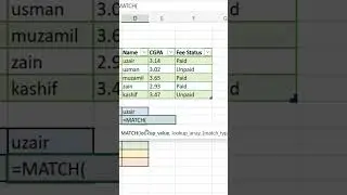 Index and Match Function in Excel Part I