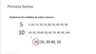Forma sencilla y rápida para encontrar mínimo común múltiplo de dos o mas números, sin primos