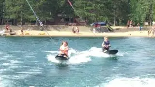 Drew and Ry Kneeboarding