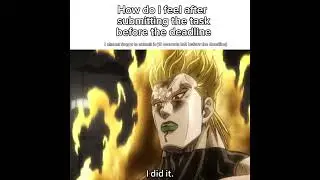 Me when every problem clears #jjba #dio #shorts