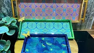 How To Make: Beautiful Wooden Trays With Decoupage Techniques