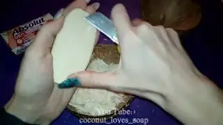 White soap set cutting ASMR / Набор белого мыла АСМР резка