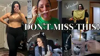 VLOG: DIY Lash Extension Removal at HOME + At home blow outs + OEAK bra try on + furniture shop