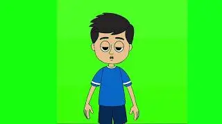 Talking Character Animation Green Screen | Green Screen Boy Cartoon Character | No Copyright