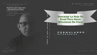 Descarga la hoja en Excel para que elabores diluciones de cloro