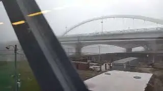 12.03.2024. Россия. Краснодарский край. Республика Адыгея. Яблоновский мост в тумане
