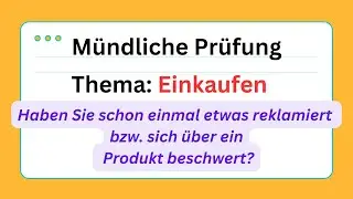Thema: Einkaufen, #alltagsdeutsch , #b1prufung , #mündliche_prüfung , #lernen , #deutsch