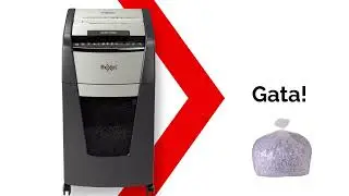 Distrugator documente automat REXEL OPTIMUM 300M, P5, micro-cut (particule), 300 coli, cos 60 L