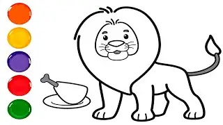 💙 Cara mudah menggambar singa yang lucu dan kuat 💙 Drawing and coloring Pages For Kids 💙