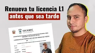 ANTES DE QUE SEA TARDE, RENUEVA TU LICENCIA L1