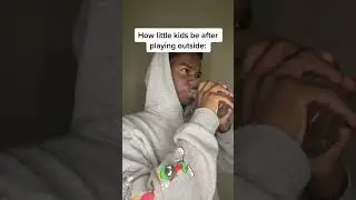 How kids be after playing outside😂