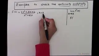 Continuity 2.5: Checking the continuity of a function