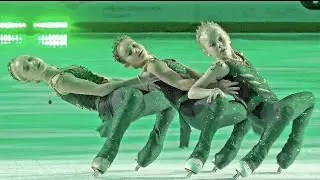 Three instead of one. The Tsar and his little mermaids. Evgeni Plushenko, Veronika, Alyona, Sofia