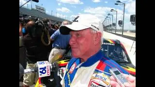 Joey Logano and Cale Yarborough