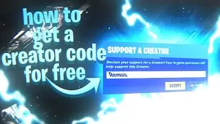How To Get A Support A Creator Code WITHOUT 1000 Followers! (FREE SUPPORT A CREATOR CODE!)