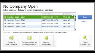 How to Open a QuickBooks Desktop Company File