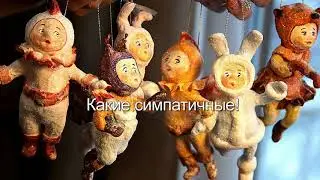 Делаем красивые ёлочные игрушки из ваты Папье-маше из ваты