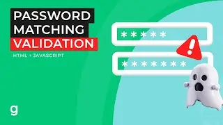 Simple Password Matching Validation in HTML Form | EASY