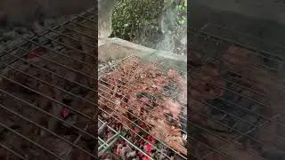شیشلیک خوشمزه در جوار خانه های چوبی جوارم مازندران  #food