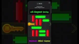 Hamster kombat Mini-Game Keys Puzzle Sloved 8 August 2024 #hamsterkombat #minigames #airdropfree
