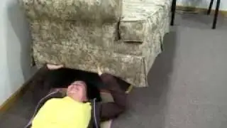 Janelle's Feats Of Strength - Bench Press a Couch