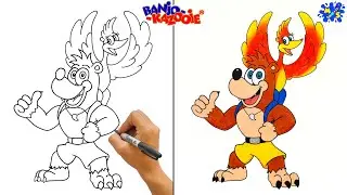 How to Draw Banjo and Kazooie Step by Step