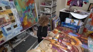 Adding Text to Canvas Art (short clip)