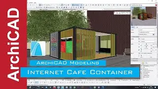 ArchiCAD Modeling | Internet Cafe Container