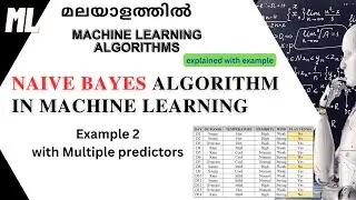 Machine learning algorithms -NAIVE BAYES algorithm with multiple predictors(മലയാളത്തിൽ)