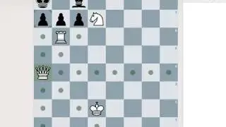 Красивый мат в 2 хода (всего 9 фигур) для III разряда