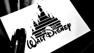 How to draw Disney Logo / Как нарисовать лого Дисней  / DA