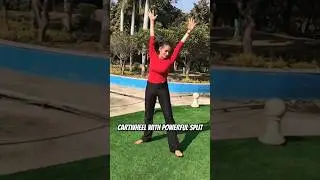 Powerful Split Cartwheel 💪#shortvideo #yogapractice #dance #love #yoga