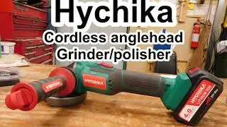 How to woodworking.   Hychika 20v.  battery powered angle head grindertest.