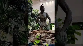 Neshaminy Mall's Native American Indian Statue Water Fountain 🗿 #Shorts