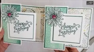 Daisy Delight Double Z fold Card #45 Case Card Class #212 Stampin'  Up! Stamps.