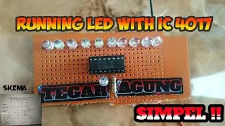 Running led chaser with ic 4017|| Circuit diagram/skema rangkaian dan pengetesannya