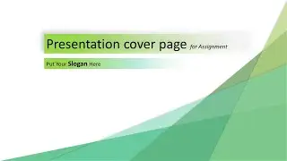 Presentation Cover Page Layout For Assignment and Official Use
