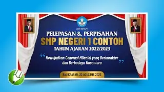 Spanduk Backdrop Perpisahan Sekolah - Free CDR File #EdukasiGrafis