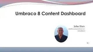 Umbraco 8 Content Dashboard