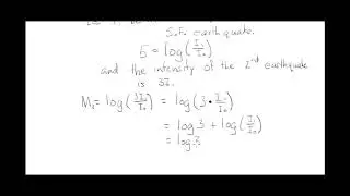 Application of Logarithms richter scale