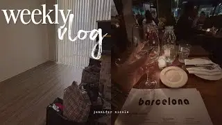 a cozy weekly vlog | girl’s night, packing up my apartment  + life updates