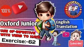 exercise 62 | junior english translation | Exercise 62 how to translate hindi to english\ Aatish Sir