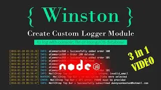 winston logger | nodejs winston logging | log into console, file or MongoDB 🌟 Full Tutorial