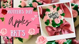 Mother's Day Chocolate Apple Slices - Chocolate Rice Krispies Treats