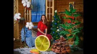 Веточка падуба из фоамирана. МК