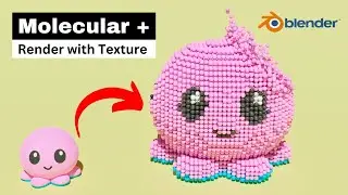 Transform any Objects to Particles in Blender | Render with Texture | Molecular Plus Addon Tutorial