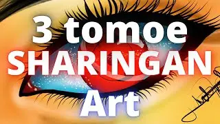 (3 tomoe SHARINGAN digital painting TIMELAPSE) #ibispaintx #naruto #uchiha #sharingan