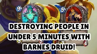 Destroying People In Under 5 Minutes With Barnes Druid - The Great Dark Beyond Hearthstone